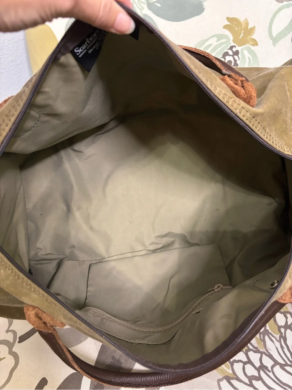 Scarborough and Tweed Morgan Stanley Men's Brown/Olive Canvas Weekender Bag